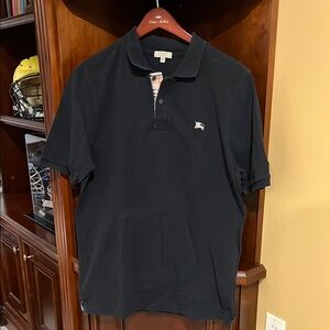 Men's Black Burberry Polo Shirt